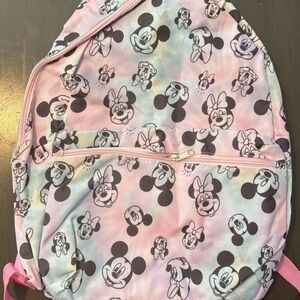 Disney Minnie Mickey Mouse Pastel Tie Dye Fast Forward  Backpack Book Bag NWT